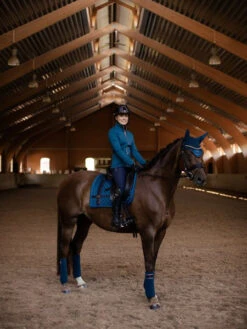 Equestrian Stockholm Dressage Saddle Pad Monaco Blue No Boundaries -Saddle Shop nb monaco blue dressyr full 2