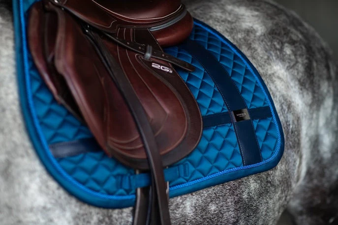 Equestrian Stockholm Jump Saddle Pad Monaco Blue No Boundaries 2 Equestrian Stockholm Jump Saddle Pad Monaco Blue No Boundaries - Image 2