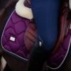 Equestrian Stockholm Jump Saddle Pad Purple Gold