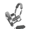 Equestrian Stockholm Fleece Headcollar & Lead Silver Cloud