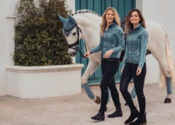 Equestrian Stockholm Ear Bonnet Steel Blue -Saddle Shop steele blue active performance jacket esstockholm