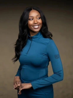 Equestrian Stockholm Vision Base Layer Blue Meadow -Saddle Shop vvblue meadow riding top ridtopp oben reiten top rijden hov 2