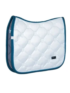 Equestrian Stockholm Dressage Saddle Pad White Blue Meadow -Saddle Shop white blue meadow dressage saddle pad dressyrschabrak zadeldekje cob e