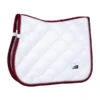 Equestrian Stockholm Jump Saddle Pad White Perfection Bordeaux