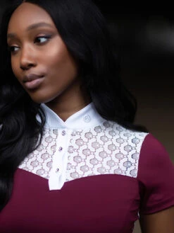 Equestrian Stockholm Crystal Champion Top White Bordeaux -Saddle Shop white bordeaux riding top ridtopp oben reiten top rijden on1